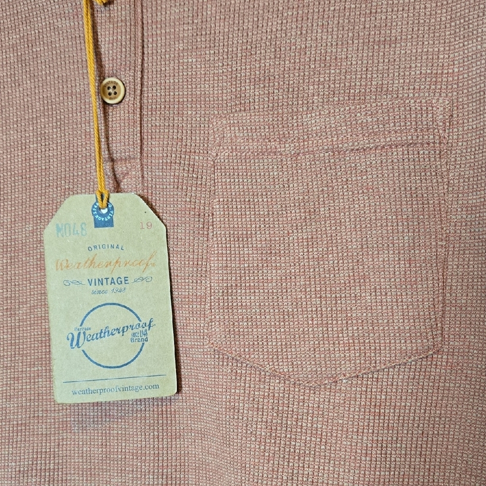 Weatherproof Vintage Polo Shirt, Tandoori Spice Orange, Mens Size Medium, NEW - Picture 3 of 8